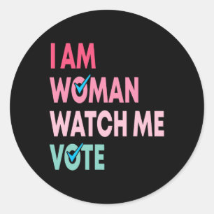 Adesivo Estou Mulher Assista-Me Votar Mulheres Engraçadas