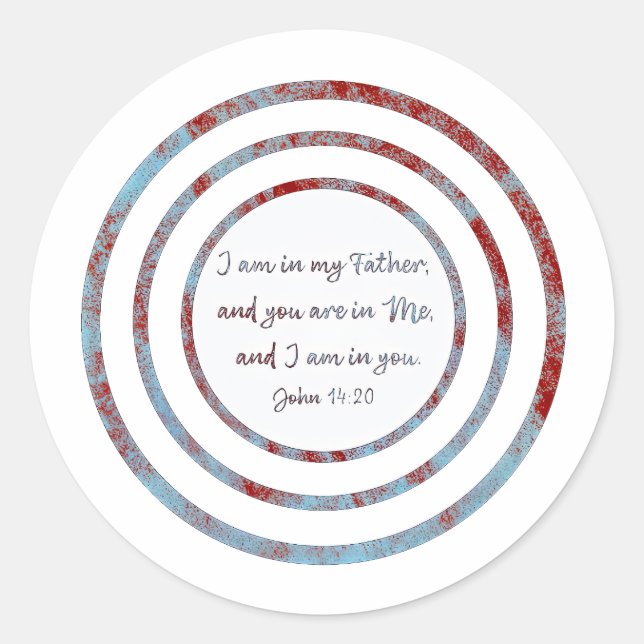 Adesivo Estou no meu pai John 14:20 (Frente)