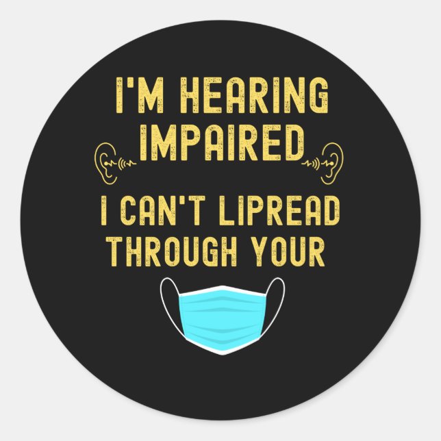 Adesivo Estou ouvindo, não consigo pular lendo através do  (Frente)