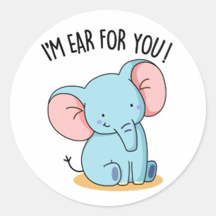Adesivo Estou Ouvindo Você Piada de Elefante Divertida