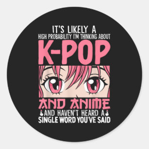 Adesivo Estou Pensando No Anime Engraçado Do Kpop Otaku Kp