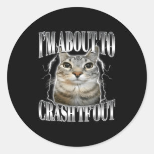 Adesivo Estou Prestes a Desmaiar Gato Olhando Fixamente Di