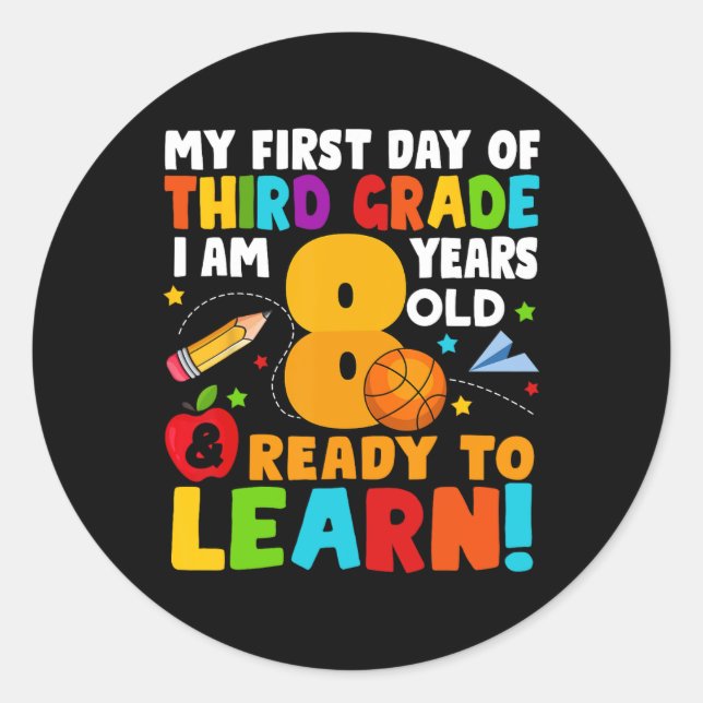 Adesivo Estou pronto para aprender as minhas costas para a (Frente)