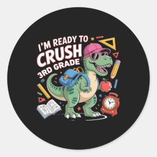 Adesivo Estou Pronto Para Detonar a 3ª Série Dinossauro Ck
