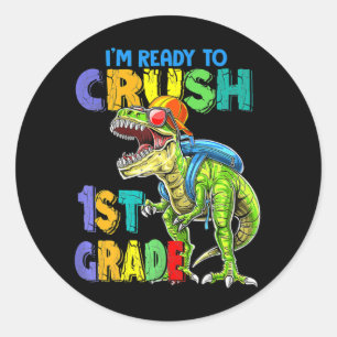 Adesivo Estou pronto para esmagar 1rua Dinossauros Criança