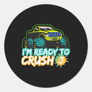 Adesivo Estou Pronto Para Esmagar 3 Caminhão Monstro Ck De