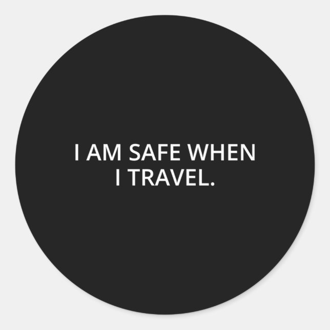 Adesivo Estou Seguro Quando Viagem (Frente)