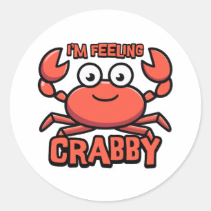 Adesivo Estou sentindo Crabby! Cartoon de Caranguejo