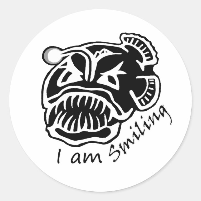 Adesivo Estou sorrindo Anglerfish (Frente)