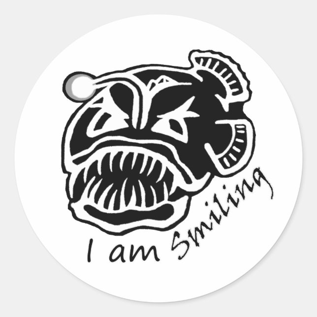 Adesivo Estou sorrindo Anglerfish (Frente)