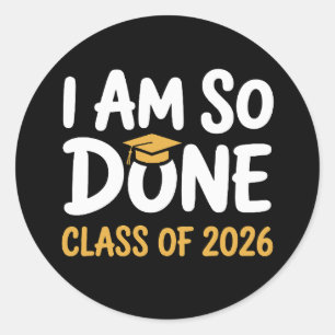 Adesivo Estou Tão Cansado Turma De 2026 Graduação 26 Gradu