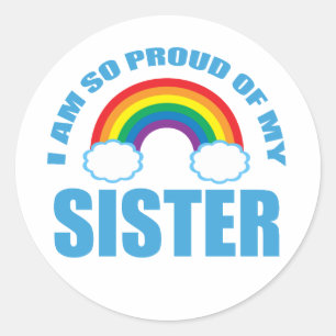 Adesivo Estou tão orgulhoso da minha irmã Orgulho gay do a