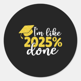 Adesivo Estou tipo 2025% concluído Mais velho Cl da gradua