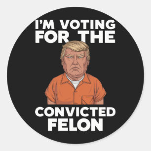 Adesivo Estou votando no criminoso condenado pró-Trump 202