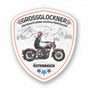 Adesivo Estrada Alpina Grossglockner Alpes austríacos moto