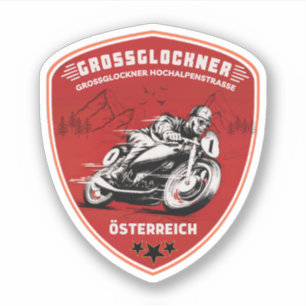 Adesivo Estrada Alpina Grossglockner Alpes austríacos moto