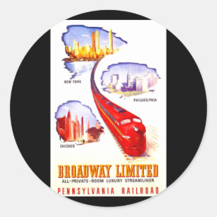 Adesivo Estrada de ferro Broadway Streamliner limitado de