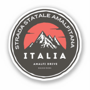 Adesivo Estrada estatal 163 Amalfitana apls italianos