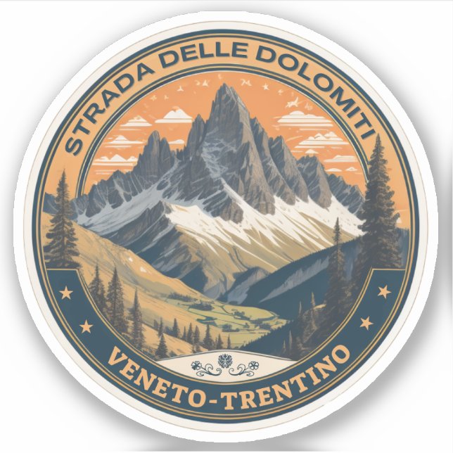 Adesivo Estrada estatal 48 das Dolomitas (Frente)