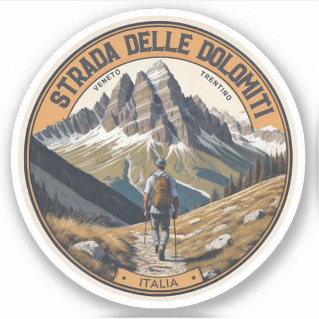 Adesivo Estrada estatal 48 das Dolomitas (Frente)