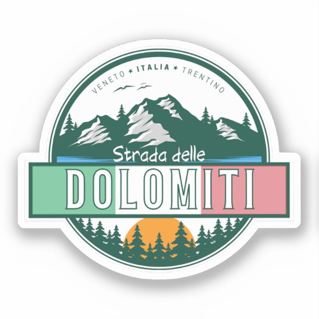 Adesivo Estrada estatal 48 das Dolomitas (Frente)