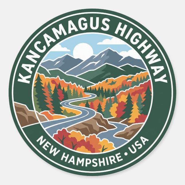 Adesivo Estrada Kancamagus EUA (Frente)
