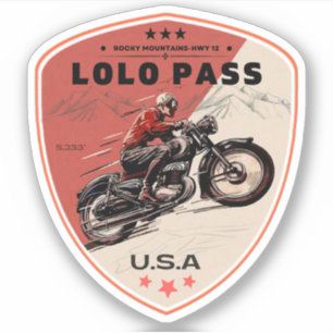 Adesivo estrada lolo pass Oregon viagem de moto