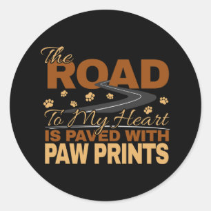 Adesivo Estrada para o meu coração pavimentada em pata imp