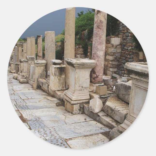 Adesivo Estrada romana antiga na cidade de Ephesus, Turqui (Frente)