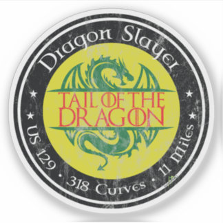 Adesivo Estrada Tail of the Dragon US 129 Moto 01