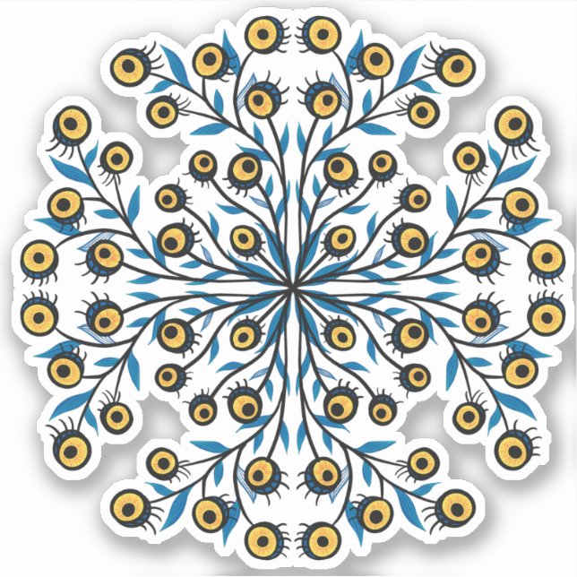 Adesivo Estranha Criatura Gótico Fantasia Arte Com Olhos (Frente)