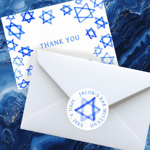 Adesivo Estrela Aguarela Desorganizada BAR/BAT MITZVAH PER
