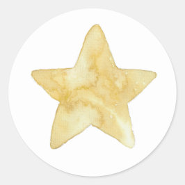 Adesivo Estrela Amarela de Aquarela