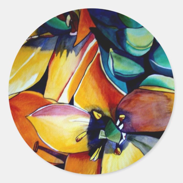 Adesivo Estrela Amarela de Bethlehem flor aquarela (Frente)