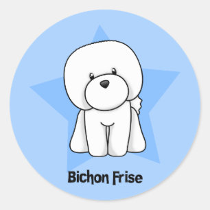 Adesivo Estrela Bichon Frise de Kawaii