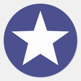 Adesivo Estrela Branca Patriótica em Azul