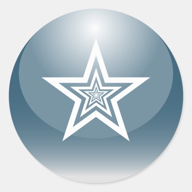 Adesivo Estrela brilhante patriótica (Frente)