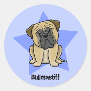 Adesivo Estrela Bullmastiff de Kawaii