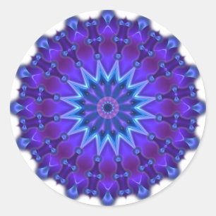 Adesivo Estrela da mandala no azul