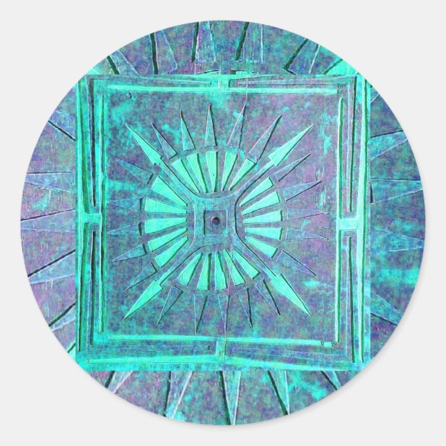 Adesivo ESTRELA DA MANHÃ, turquase azul (Frente)