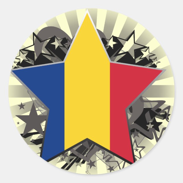 Adesivo Estrela da Romênia (Frente)
