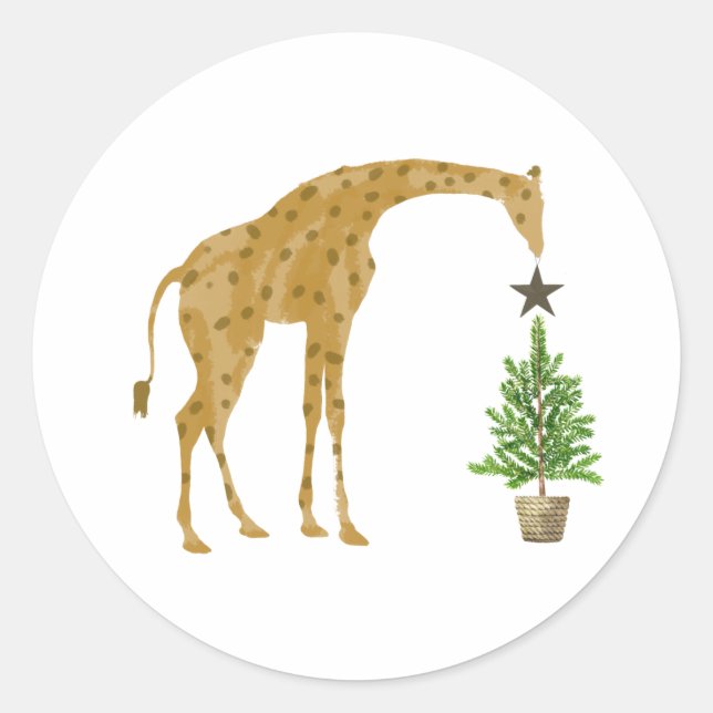 Adesivo Estrela de Árvore de Natal Giraffe (Frente)