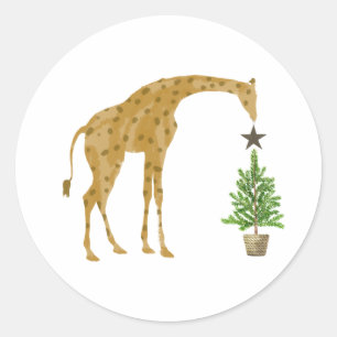 Adesivo Estrela de Árvore de Natal Giraffe