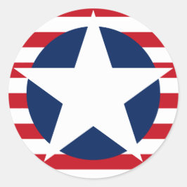 Adesivo Estrela de Bandeira Americana e Stripes Patriótico