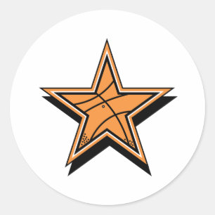 Adesivo Estrela de basquetebol