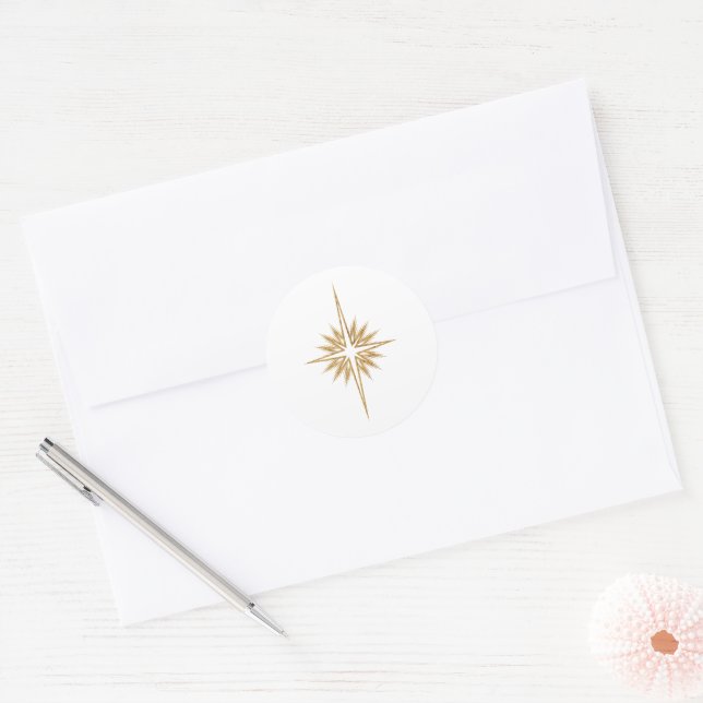 Adesivo Estrela de Belém Natalícia Elegante Natal (Envelope)