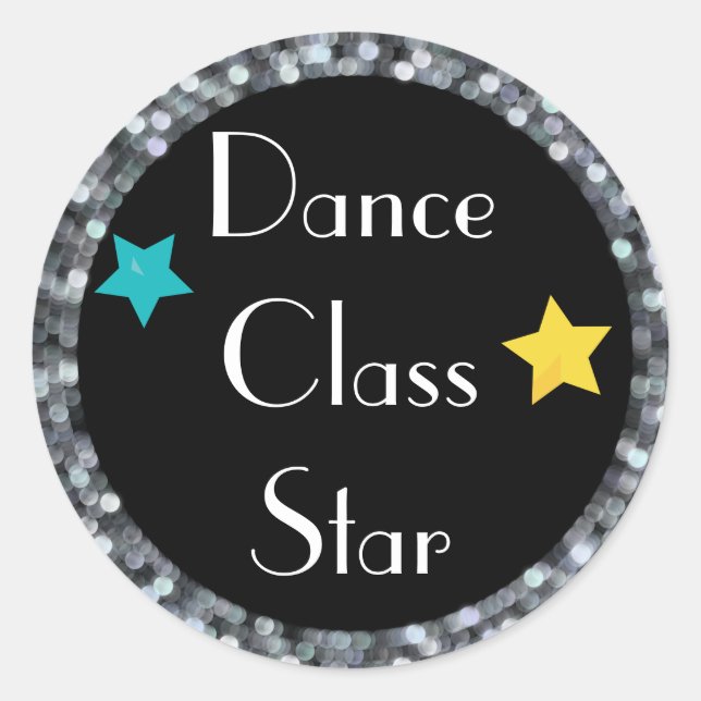 Adesivo Estrela de classe de dança com estrelas (Frente)
