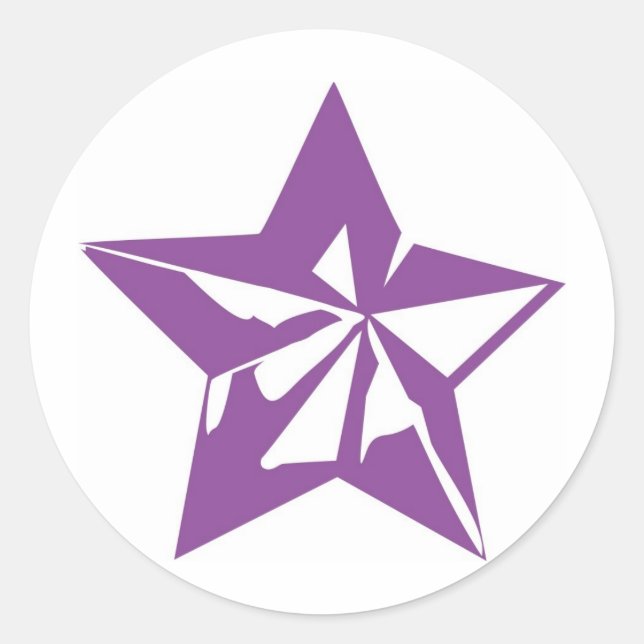 Adesivo Estrela de Corte Roxo (Frente)