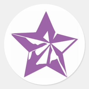 Adesivo Estrela de Corte Roxo