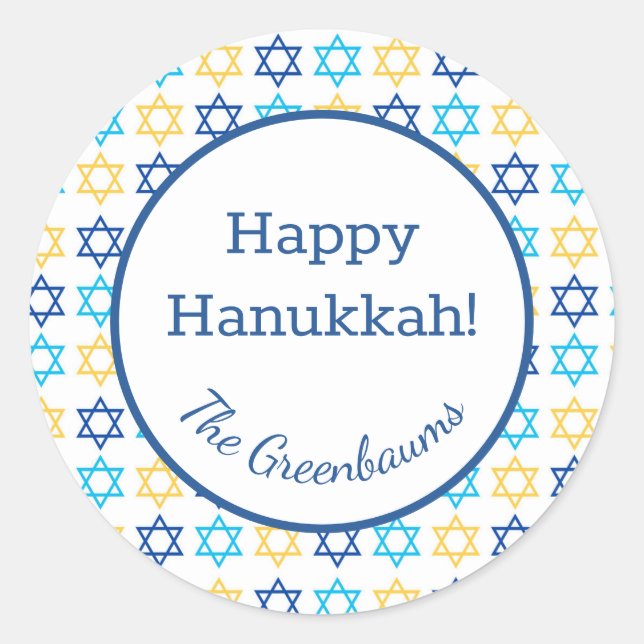 Adesivo Estrela de Davi do Hanukkah (Frente)